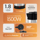 Cellecor PowerBoil Electric Kettle - 1.8 L
