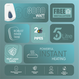 Cellecor SoakWell CIWH05 5L Instant Geyser