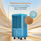 Cellecor Airgo CE- 25L Air Cooler with 25L Water Tank - Ocean Green