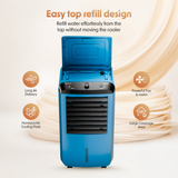 Cellecor Airgo CE- 25L Air Cooler with 25L Water Tank - Ocean Green