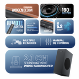Cellecor TuneX CBS-01 PLUS 160W RMS Bluetooth Soundbar