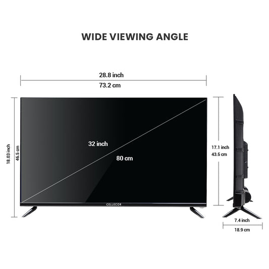 Cellecor CE-32H PRO HD TV QLED Smart Tv