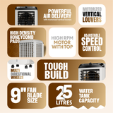 Cellecor Airgo CE- 25L Air Cooler with 25L Water Tank